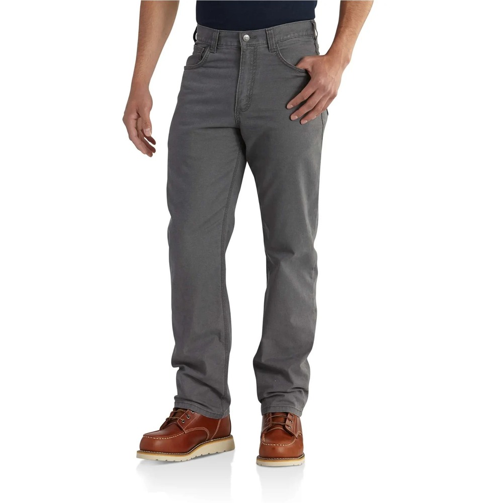 Carhartt Rugged Flex Pants Mens 36x28 Gray Canvas Relaxed Fit Utility Workwear